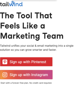 TAILWIND SOCIAL MARKETING APP